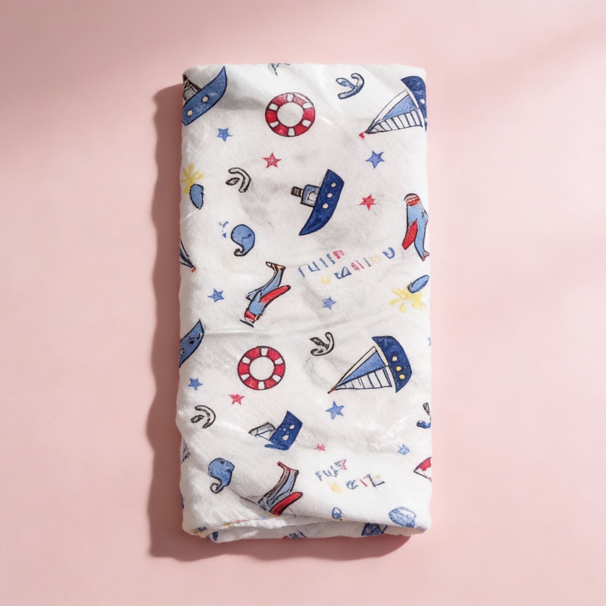 Boat Print Swaddle Set 3